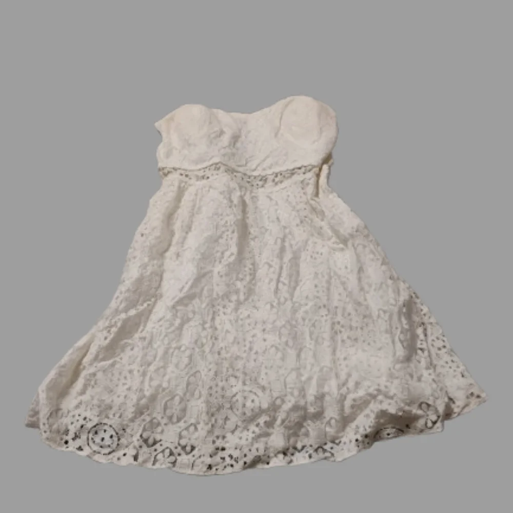 Lilly Pulitzer Womens Brett White Lace Strapless Mini Dress Sz M - Picture 1 of 5